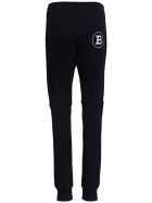 Balmain Black Cotton Joggers With Logo Print Balmain Black Cotton Joggers With Logo Print - Black