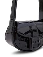 Forbitches High Frequency Laminate Handbag In Black Patent Leather Forbitches High Frequency Laminate Handbag In Black Patent Leather - Black