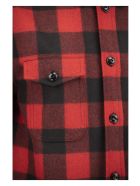 Wool Blend Patchwork Shirt Jacket Woolrich Wool Blend Patchwork Shirt Jacket - RED AND BLACK