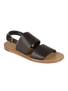 Dolce & Gabbana Slingback Side Buckled Flat Sandals Dolce & Gabbana Slingback Side Buckled Flat Sandals - Brown