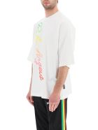 Palm Angels Miami Logo T-shirt Palm Angels Miami Logo T-shirt - White Multicolor