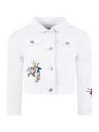 Sonia Rykiel White Jacket For Girl With Patches Sonia Rykiel White Jacket For Girl With Patches - White
