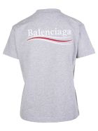 Balenciaga Woman Grey Slim Fit Political Campaign T-shirt Balenciaga Woman Grey Slim Fit Political Campaign T-shirt - Grigio