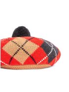 Burberry Argyle Wool And Cashmere Basque With Rhombus Motif Burberry Argyle Wool And Cashmere Basque With Rhombus Motif - Red