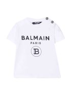 Balmain T-shirt With Print Balmain T-shirt With Print - Bianco