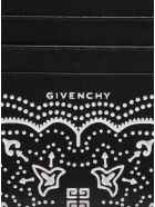 Givenchy Black And White Leather Card Holder With Bandana Print Givenchy Black And White Leather Card Holder With Bandana Print - Black