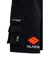 Balenciaga Gemer Cotton Bermuda Shorts With Prints - Black