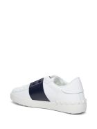 Valentino Garavani Open Sneakers In White And Blue Leather Valentino Garavani Open Sneakers In White And Blue Leather - White