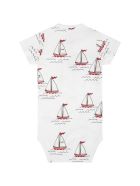 Mini Rodini White Body For Baby Kids With Sailboats Mini Rodini White Body For Baby Kids With Sailboats - White