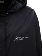 Balenciaga Black Raincoat With Logo Print Balenciaga Black Raincoat With Logo Print - Black