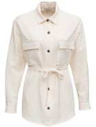Antonelli Cloe Wool Blend Jacket In Ivory Color Antonelli Cloe Wool Blend Jacket In Ivory Color - White