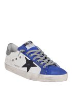 Golden Goose White Leather Super-star Sneakers Golden Goose White Leather Super-star Sneakers - White/royal