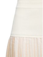 Jil Sander Long Pleated Ivory Skirt Jil Sander Long Pleated Ivory Skirt - White
