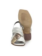 Ixos White Gold Heeled Sandal IXOS White Gold Heeled Sandal - Gesso / Oro