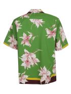 Valentino Regular Fit Floral Print Shirt Valentino Regular Fit Floral Print Shirt - Green/Pink/Yellow