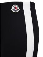 Moncler Black Stretch Fabric Leggings With Logo Patch Moncler Black Stretch Fabric Leggings With Logo Patch - Black