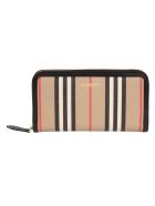 Burberry Elmore Icon Stripe Zip-around Wallet Burberry Elmore Icon Stripe Zip-around Wallet - Archive Beige