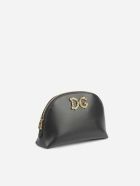 Dolce & Gabbana Necessaire Made Of Calfskin With Baroque Dg Logo Dolce & Gabbana Necessaire Made Of Calfskin With Baroque Dg Logo - Black