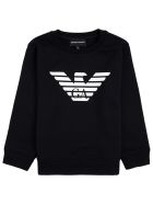 Emporio Armani Blue Modal Blend Sweatshirt With Logo Emporio Armani Blue Modal Blend Sweatshirt With Logo - Blu