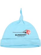 Burberry Light Blue Set For Babygirl With Roses Burberry Light Blue Set For Babygirl With Roses - Light Blue