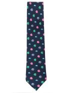 Fish Print Neck Tie Eddy Monetti Fish Print Neck Tie - Blue/Multicolor