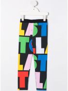 Stella McCartney Kids Multicolor Leggings With Logo Print Stella McCartney Kids Multicolor Leggings With Logo Print - Black