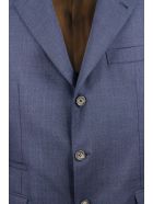 Brunello Cucinelli 3-button Unlined Jacket In Cool Wool Canvas.the Buttons Are In Brown Horn Brunello Cucinelli 3-button Unlined Jacket In Cool Wool Canvas.the Buttons Are In Brown Horn - Blu