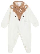 Il Gufo Cotton Romper With Fawn Detail Il Gufo Cotton Romper With Fawn Detail - Beige
