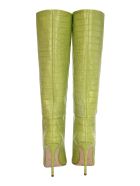 Paris Texas Croc-effect Leather Knee-high Boots Paris Texas Croc-effect Leather Knee-high Boots - Verde