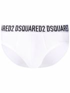 Dsquared2 White Cotton Briefs With Logo Dsquared2 White Cotton Briefs With Logo - White