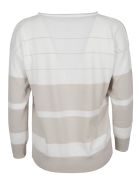 Ribbed Stripe Sweatshirt Fabiana Filippi Ribbed Stripe Sweatshirt - Bianco