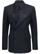 Maison Margiela Double-breasted Pinstripe Wool Blazer Maison Margiela Double-breasted Pinstripe Wool Blazer - Grey