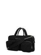 Marine Serre Three Pocket Shoulder Bag In Black Viscose Marine Serre Three Pocket Shoulder Bag In Black Viscose - black