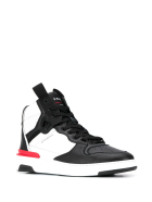Man Wing High Sneakers In Bicolor Leather Givenchy Man Wing High Sneakers In Bicolor Leather