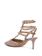 Valentino Garavani Rockstud Beige Leather Pumps With Studs Valentino Garavani Rockstud Beige Leather Pumps With Studs - Beige