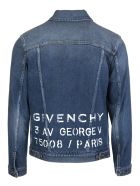 Logo Print Buttoned Denim Jacket Givenchy Logo Print Buttoned Denim Jacket