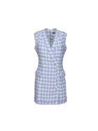 Balmain Sleevelees Dress Balmain Sleevelees Dress - Blanc/bleu pale