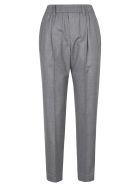 Rib Cropped Trousers Brunello Cucinelli Rib Cropped Trousers - Pearl Grey