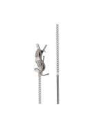 Saint Laurent Silver Brass Earrings With Logo Saint Laurent Silver Brass Earrings With Logo - SILVER