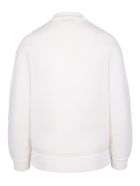 Woman White Mesh Bomber Jacket Stella McCartney Woman White Mesh Bomber Jacket - Pure white