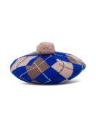 Burberry Argyle Wool And Cashmere Basque With Rhombus Motif Burberry Argyle Wool And Cashmere Basque With Rhombus Motif - Blu