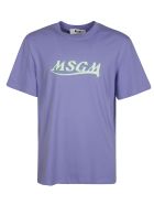 MSGM Chest Logo Print T-shirt MSGM Chest Logo Print T-shirt - Lavender