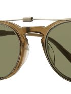 Garrett Leight 505/47 WINWARD CLIP 47 Sunglasses Garrett Leight 505/47 WINWARD CLIP 47 Sunglasses - Bs/grn Brushed Silver