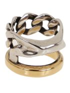 Alexander McQueen Stacked Chain Ring Alexander McQueen Stacked Chain Ring - Ant Gold Ant.silver