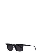 Balenciaga Tip Rectangle Sunglasses In Black Acetate Balenciaga Tip Rectangle Sunglasses In Black Acetate - black
