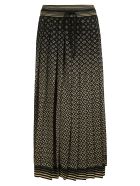Gucci Tie-waist All-over Logo Skirt Gucci Tie-waist All-over Logo Skirt - Black