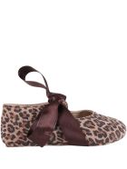 Gallucci Beige Ballerina Flats For Babygirl Gallucci Beige Ballerina Flats For Babygirl - Brown