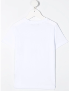Unisex Kid White And Gold Logo T-shirt Balmain Unisex Kid White And Gold Logo T-shirt