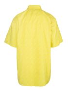 Yellow Shirt With White All-over Logo Balenciaga Yellow Shirt With White All-over Logo - Yellow/white