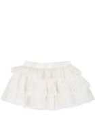 Little Bear Ivory Skirt For Baby Girl With Stripes Little Bear Ivory Skirt For Baby Girl With Stripes - Ivory